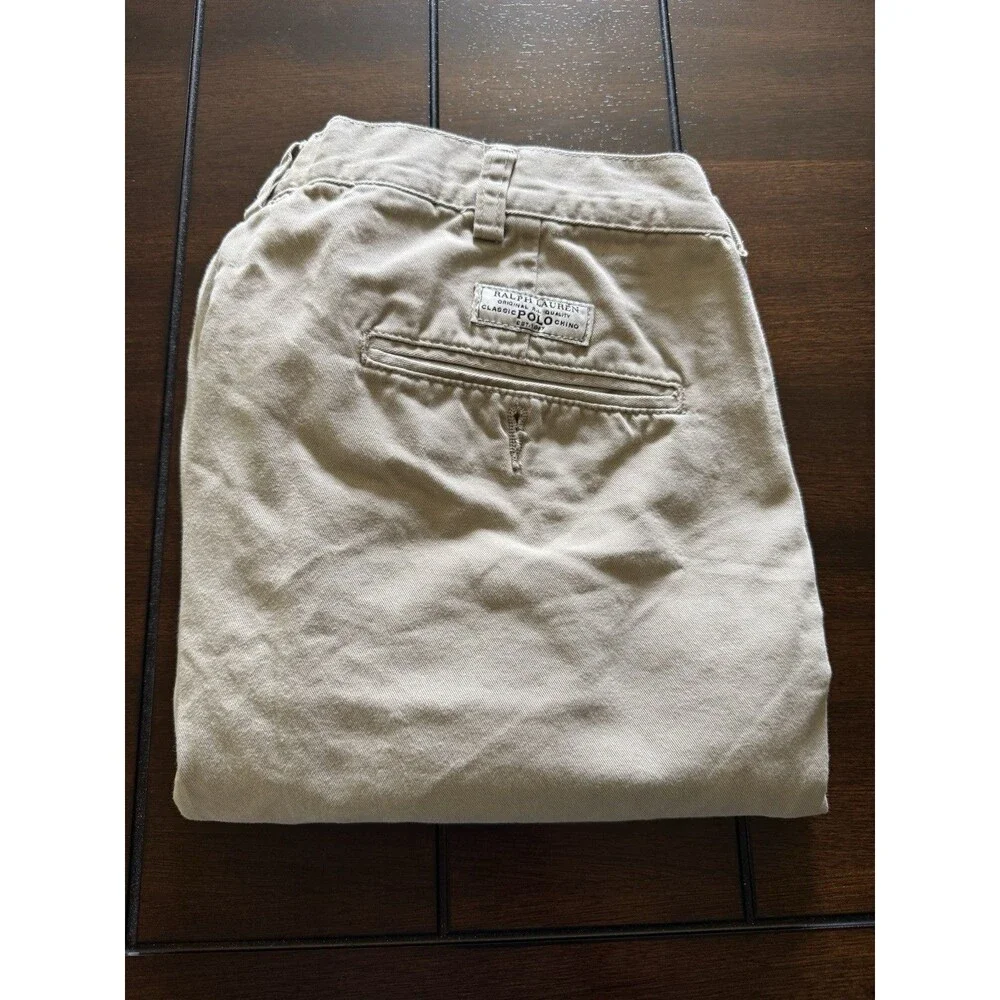 🔥🧸Polo Ralph Lauren Chino Shorts Mens 36 Khaki Tan Beige Relaxed 9” Prospect